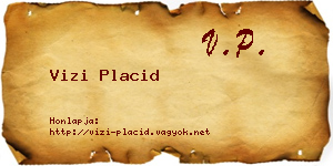 Vizi Placid névjegykártya